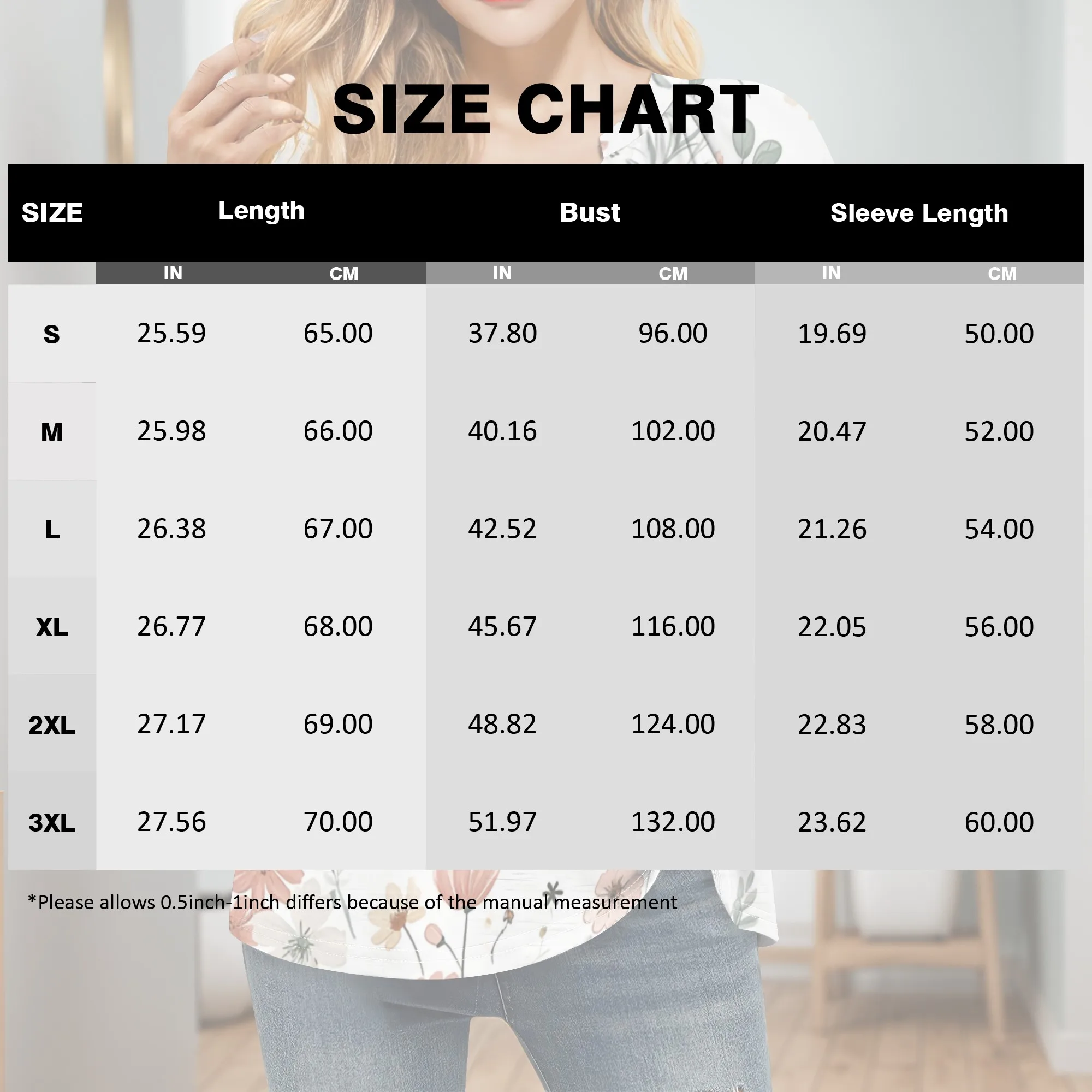 3/4 Length Sleeve Womens Little Dainty Flower Graphics Tops Summer V-Neck Blouses Tunic T-Shirts Dressy Casual
