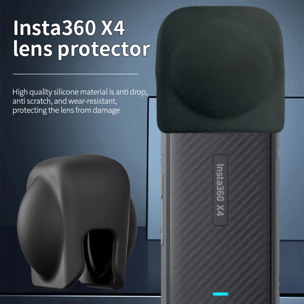 Lens Cap for Insta360 X4 Silicone Lens Protector Case for Insta 360 X4 Action Camera Anti-scratch Protective Cover Accessory image 2