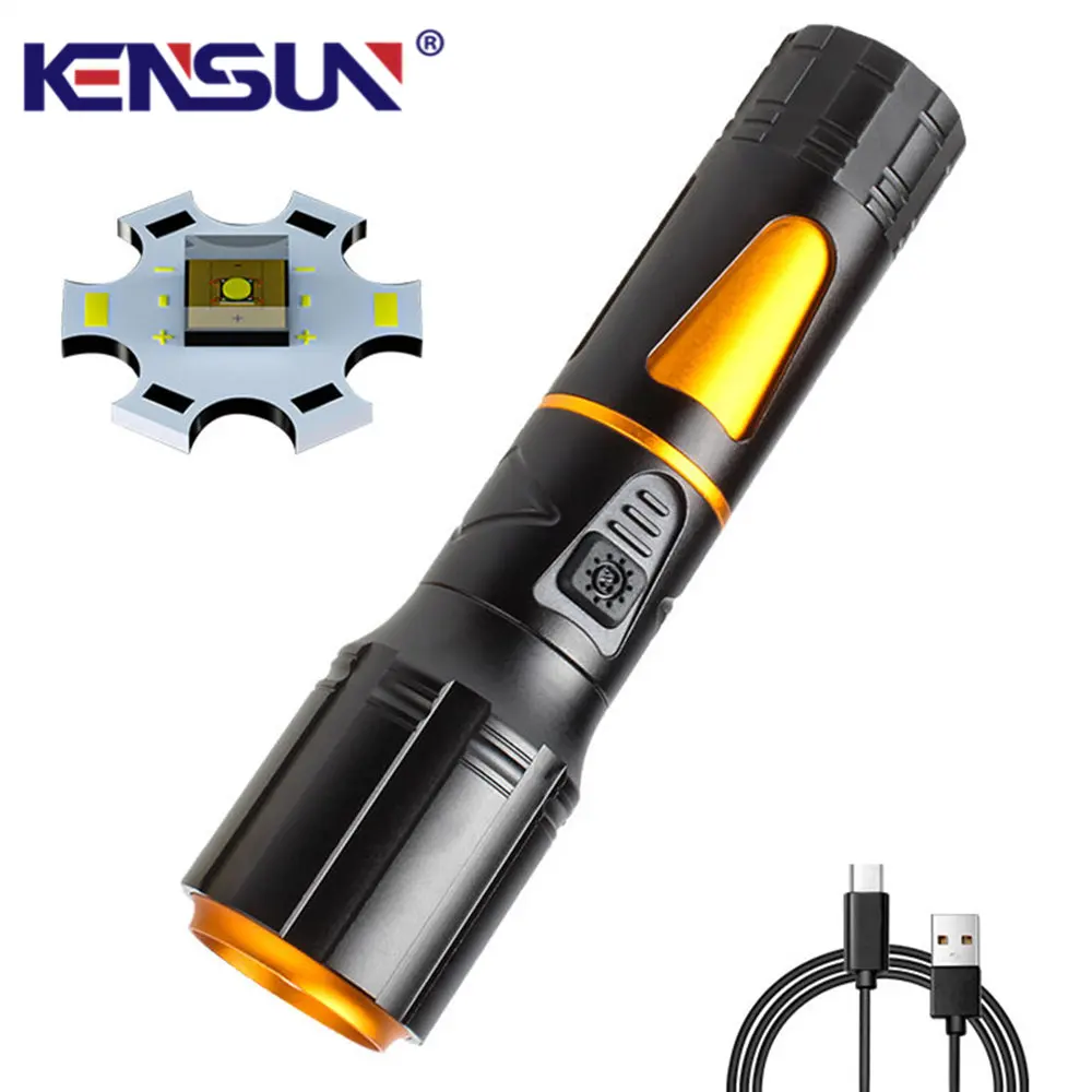 New Spotlight LED Flashlight Spotlight Long Range Wick Torch For Outdoor Camping Fishing