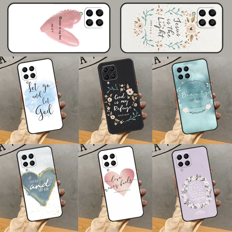 Christian Scripture Case For Samsung Galaxy M13 M34 M54 M14 M12 M22 M32 M52 M11 M21 M31S M23 M33 M53 M20 Cover