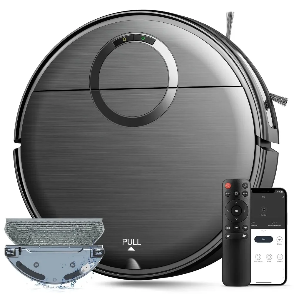 Robot Vacuum and Mop Combo, Robotic Vacuum Cleaner with Schedule, Wi-Fi/App/Remote, Self-Charging, Slim, Ideal , Pet Hair
