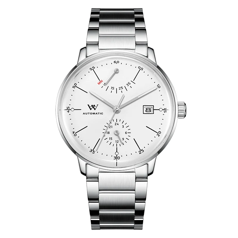 WM Watch Automatic Mechanical Watch Miyota9132 Man Water Resistant Classic Style Sapphire Crystal Welly Merck Watches WM009