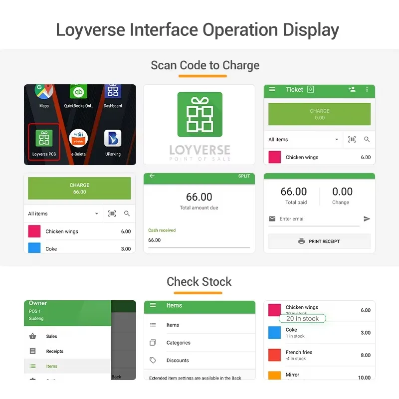 ماكينة نقاط البيع لفواتير 4G Wifi ماكينة تسجيل النقود المحمولة نقطة نهاية Pos للبيع بالتجزئة #6