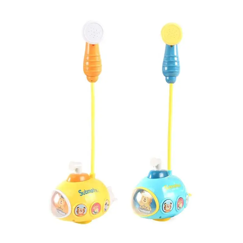 Hot Selling Water Play Toys Battery Operated Submarine Shape Bathtub Toy Water Pump with Hand Shower Baby Bathtub Toy