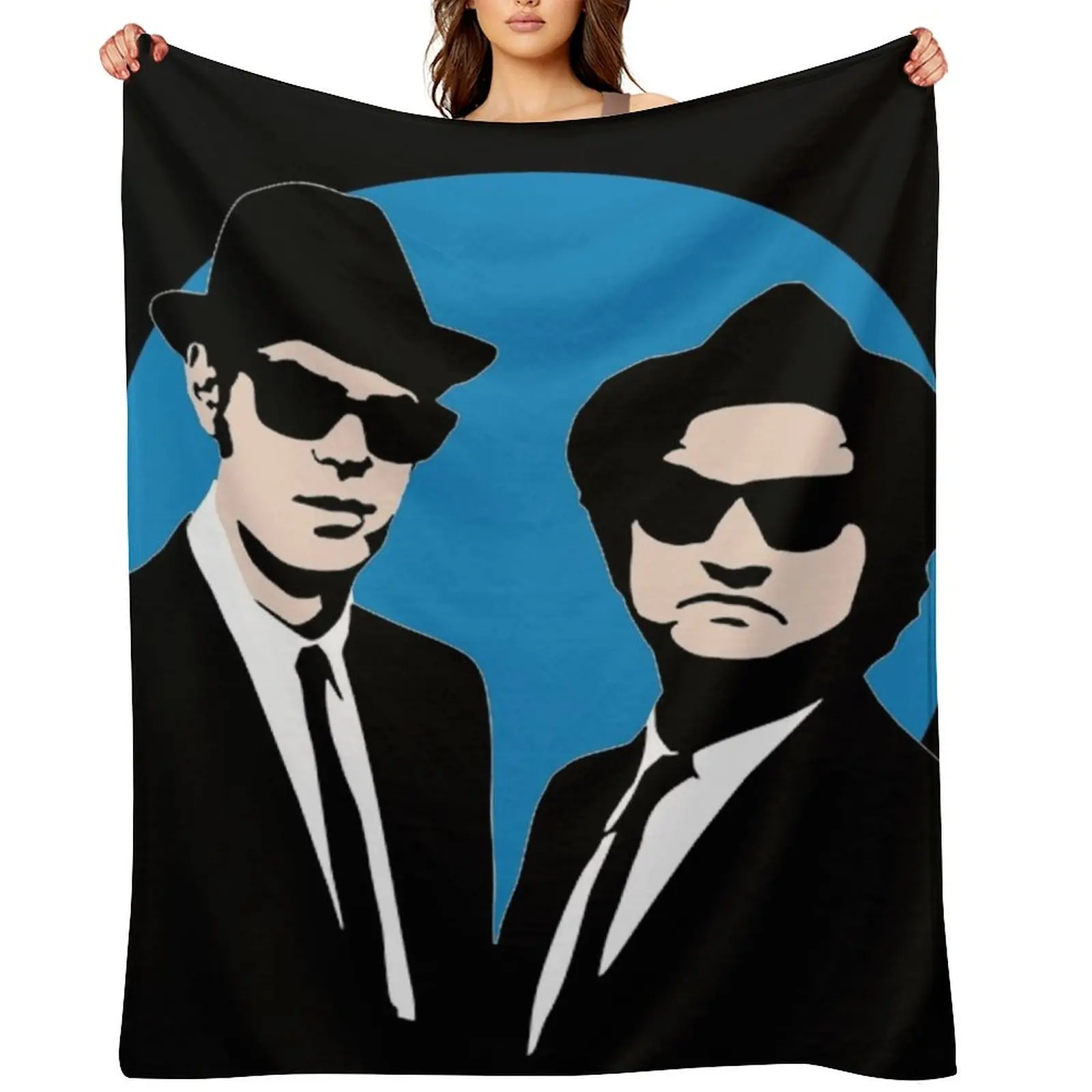 

Blues Brothers Throw Blanket Luxury Flannel Fabric Loose for babies Blankets