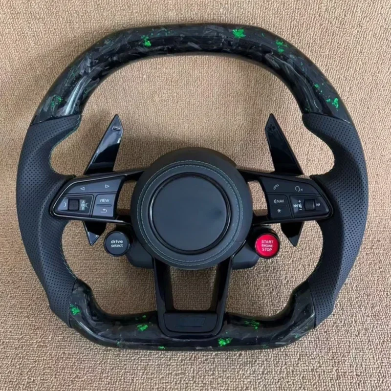 Carbon Fibre Steering Wheels For Audi A3 A4 A4L A5 A7 A8 Q5 Q7 Q8 TT R8 Leather Car Steering Wheel Car Accessories