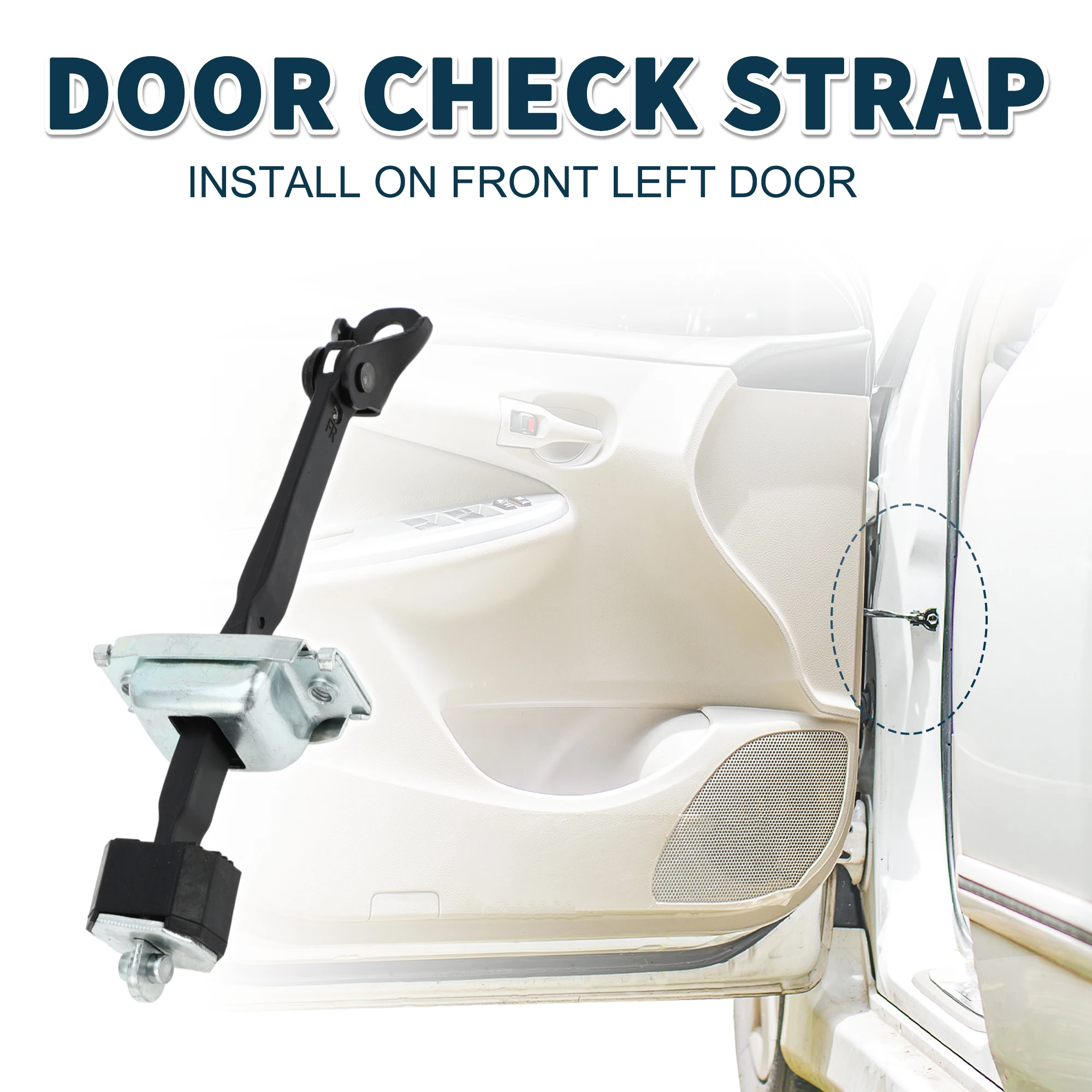 

UXCELL Door Check Strap Stopper Limiter for Honda Pilot No.72380TG7A02 Front Left Door Check Bracket Stop Door Checker
