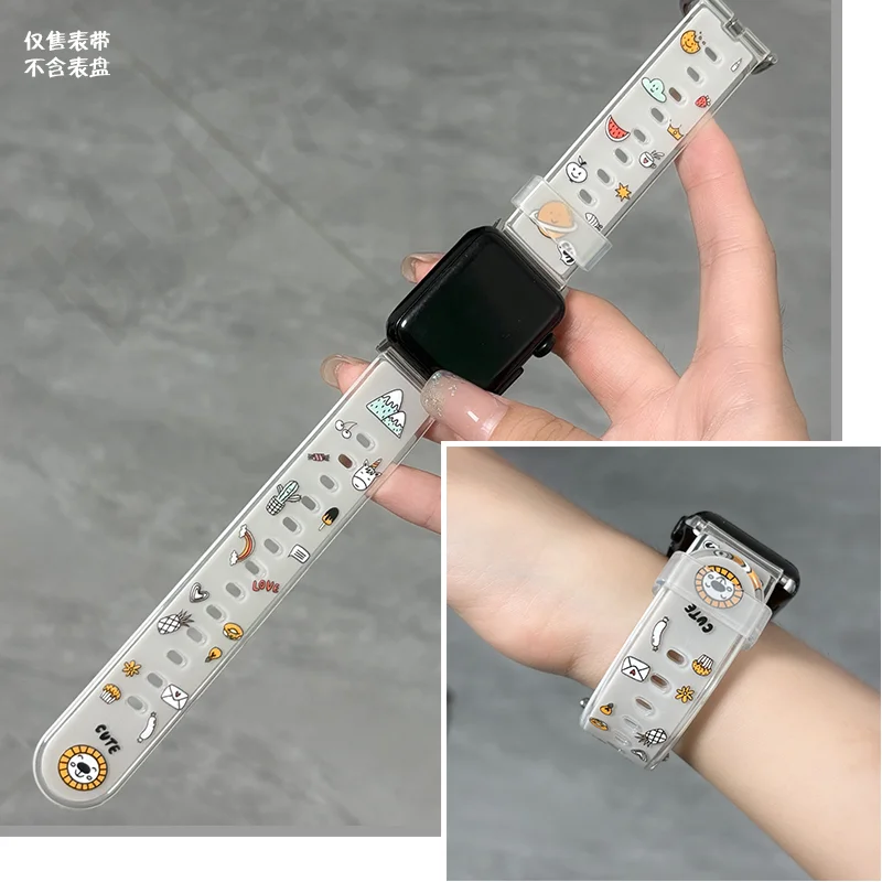 

Cute jelly series for Apple Watch 10 9 8 Band Replaceable Bracelet for iWatch 46mm 42mm 41mm 40mm Watchband