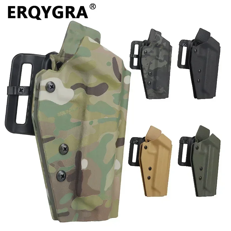 ERQYGRA-Tactical Lightweight Kydex Holster, Equipamento Desportivo Portátil, Acessórios do Sistema TTA, Cintura de Cintura, Outdoor CS Tiro