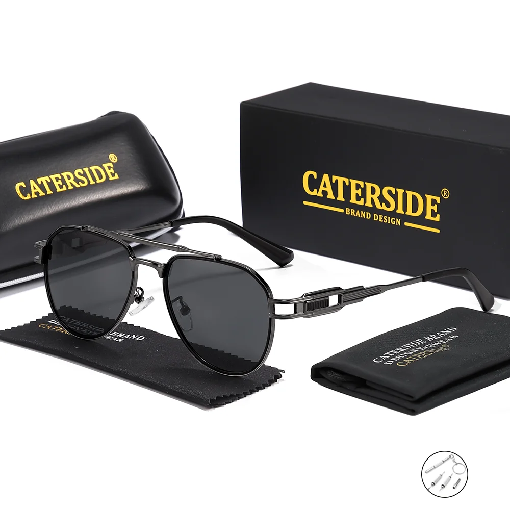 CATERSIDE Damen Optische Sonnenbrille Polarisierte Brillen Herren Private Anpassung Quadratische Linse Retro Suneyeglass UV400 – Detail 15