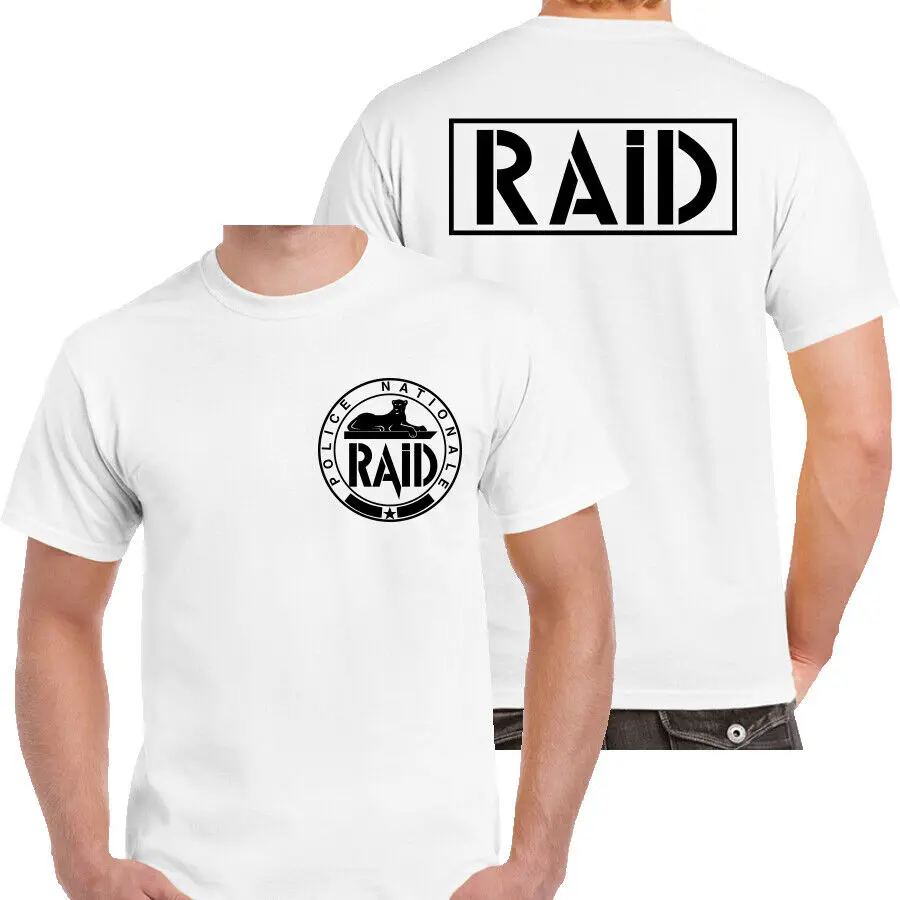 Le RAID France French Tactical Unit Force T-shirt Short Sleeve Casual 100% Cotton Shirts