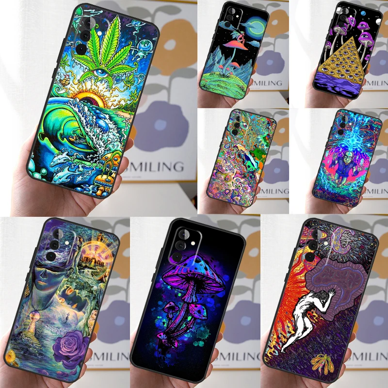 Psychedelic Trippy Art Phone Case For Samsung Galaxy A55 A35 A25 A15 A51 A71 A12 A32 A52 A13 A33 A53 A14 A34 A54