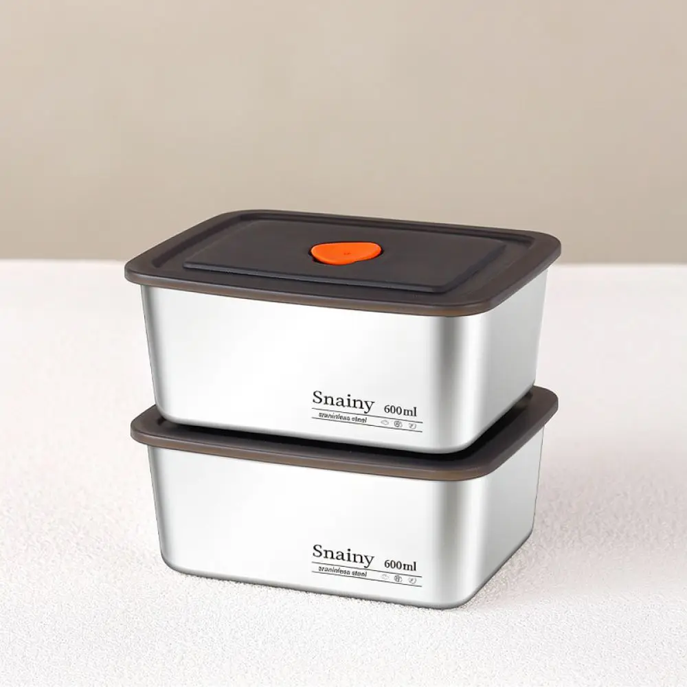 Versatile Stainless Steel Food Storage Box Airtight Bento Case Portable Lunch Container For Office Picnic School Usage