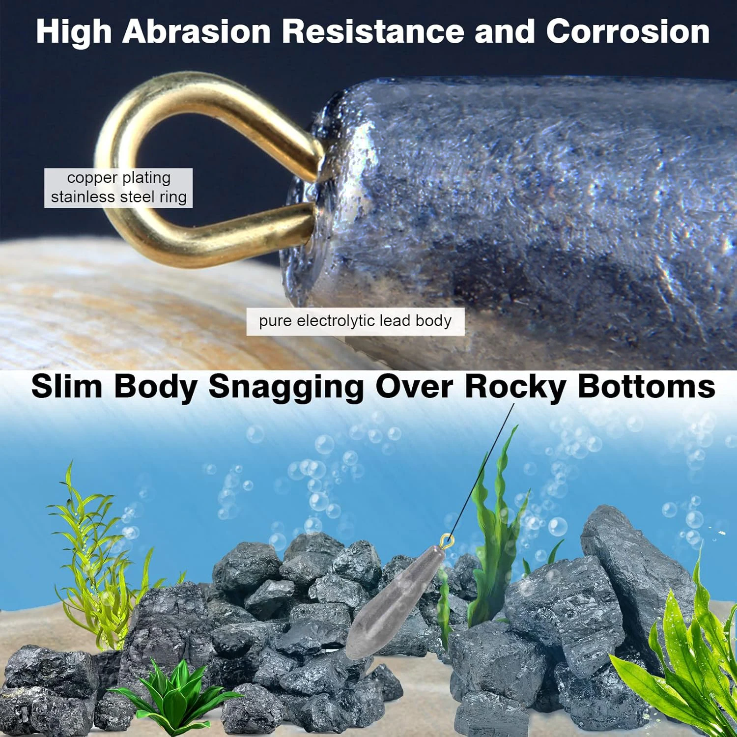 9 كجم 5 قطعة وزن الصيد الصفصاف الرصاص مع حلقة 10-200 جرام شريط طويل القدم غرام الغطاسون ل باس سمك السلور صيد السمك #5