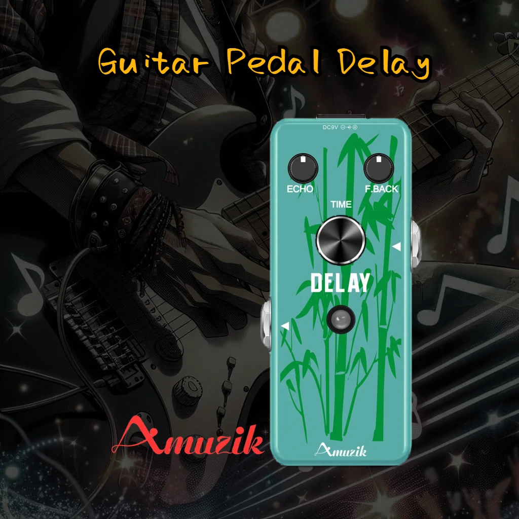 

2024 New Arrival Amuzik Guitar Pedal Delay Analog Circuit Echo Effects Vintage Clean/Smooth Voice Effectors Budget Pedals