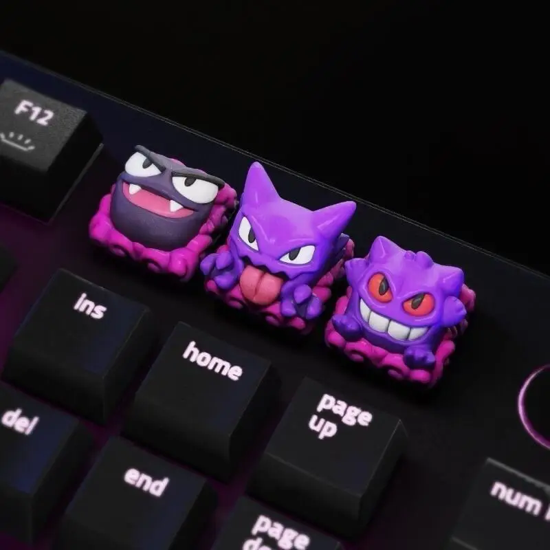 ポケモンゲンガー樹脂メカニカルキーボード装飾キーボードカバー 3D 立体ゲームボタン装飾少年誕生日ギフト