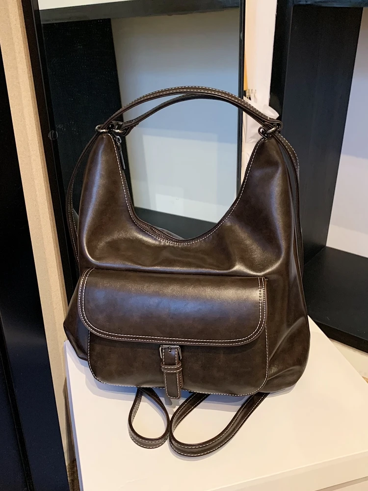

Large Capaci Women's Underarm Bag Vintage Retro Sle 2024 New Faion Single oulder Tote Bag And Double oulder Bag