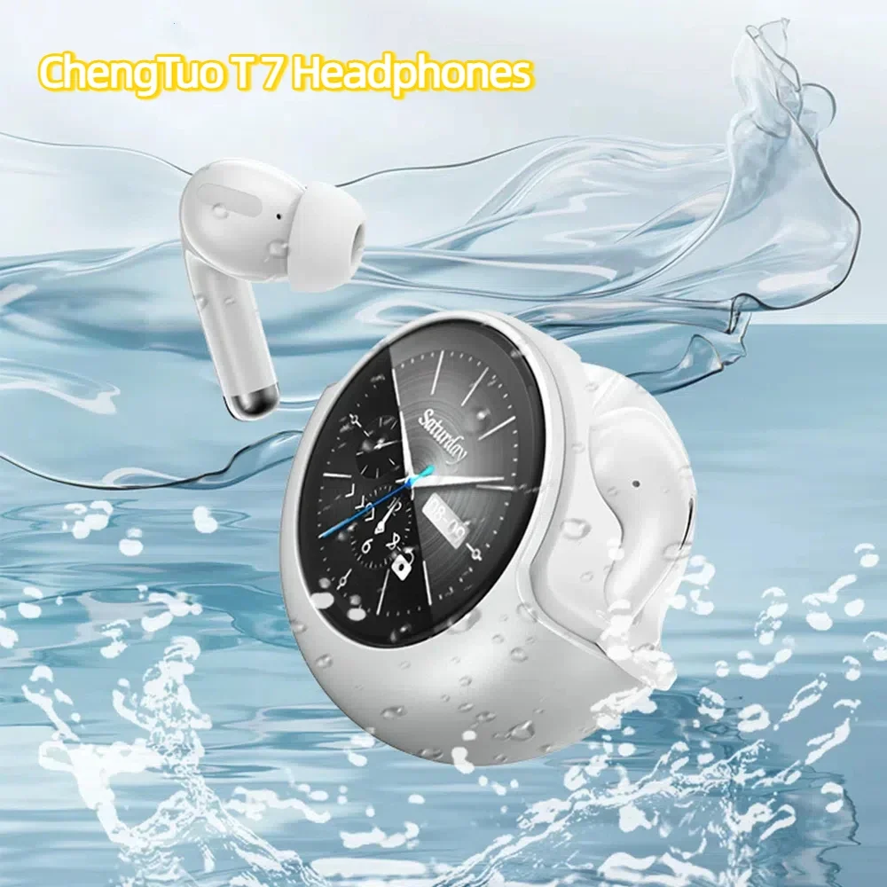 

ChengTuo T7 Headphones with Touch Screen Bluetooth 5.4 Headband AI Noise Reduction Earphones IPX5 Professional Waterproof