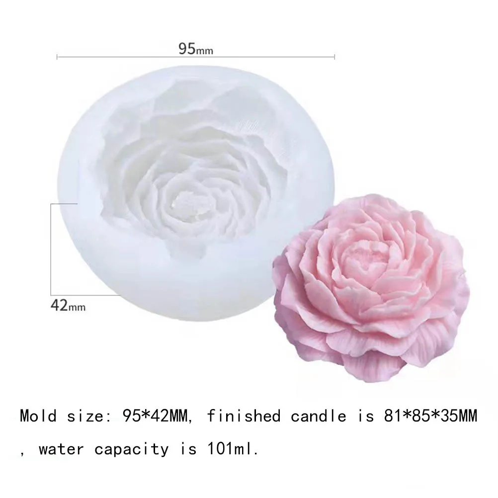 

Silicone peônia flor moldes peônia flores sabão moldes vela que faz o buquê de resina argila borracha