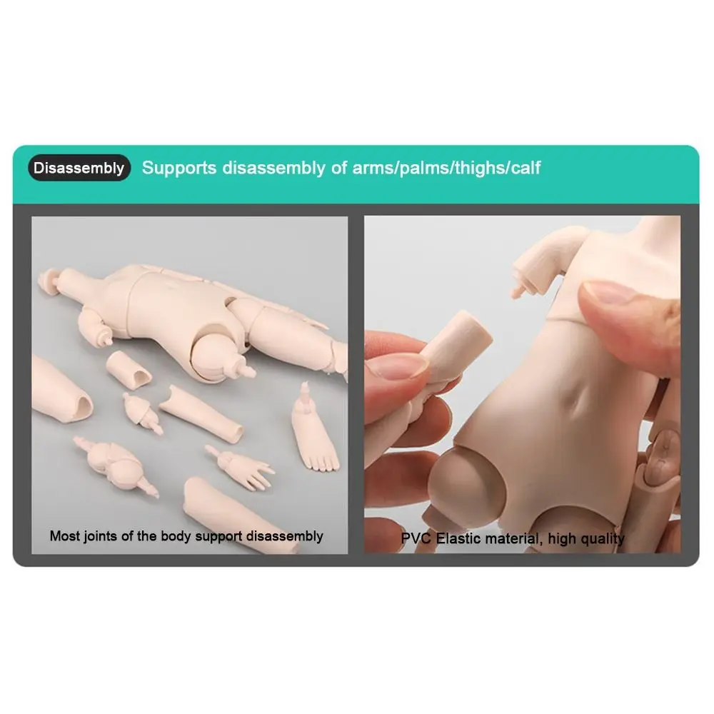 Suppor Disassembly 30cm Height 1/6 BJD Girl Doll Body White Skin 22 Joints Movable Mjd Dolls Body 1/6 Action Figure Body for GSC