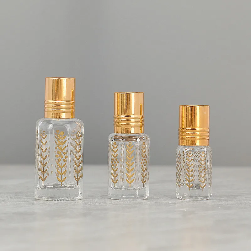 Empty Perfume Bottle Refillable Glass Essential Oil Roller Bottles With Metal Roller Ball for Fragrance Perfume Sample Bottle