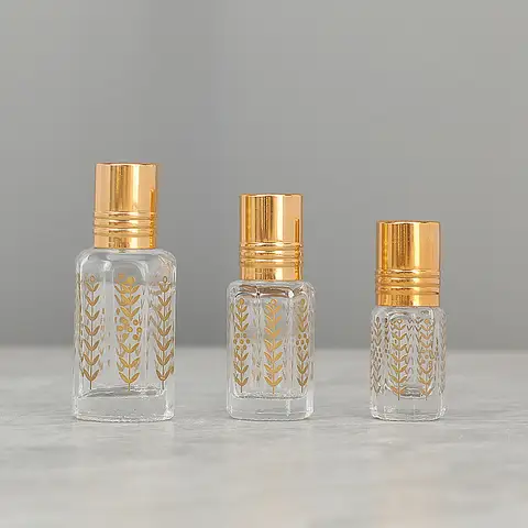 Empty Perfume Bottle Refillable Glass Essential Oil Roller Bottles With Metal Roller Ball for Fragrance Perfume Sample Bottle