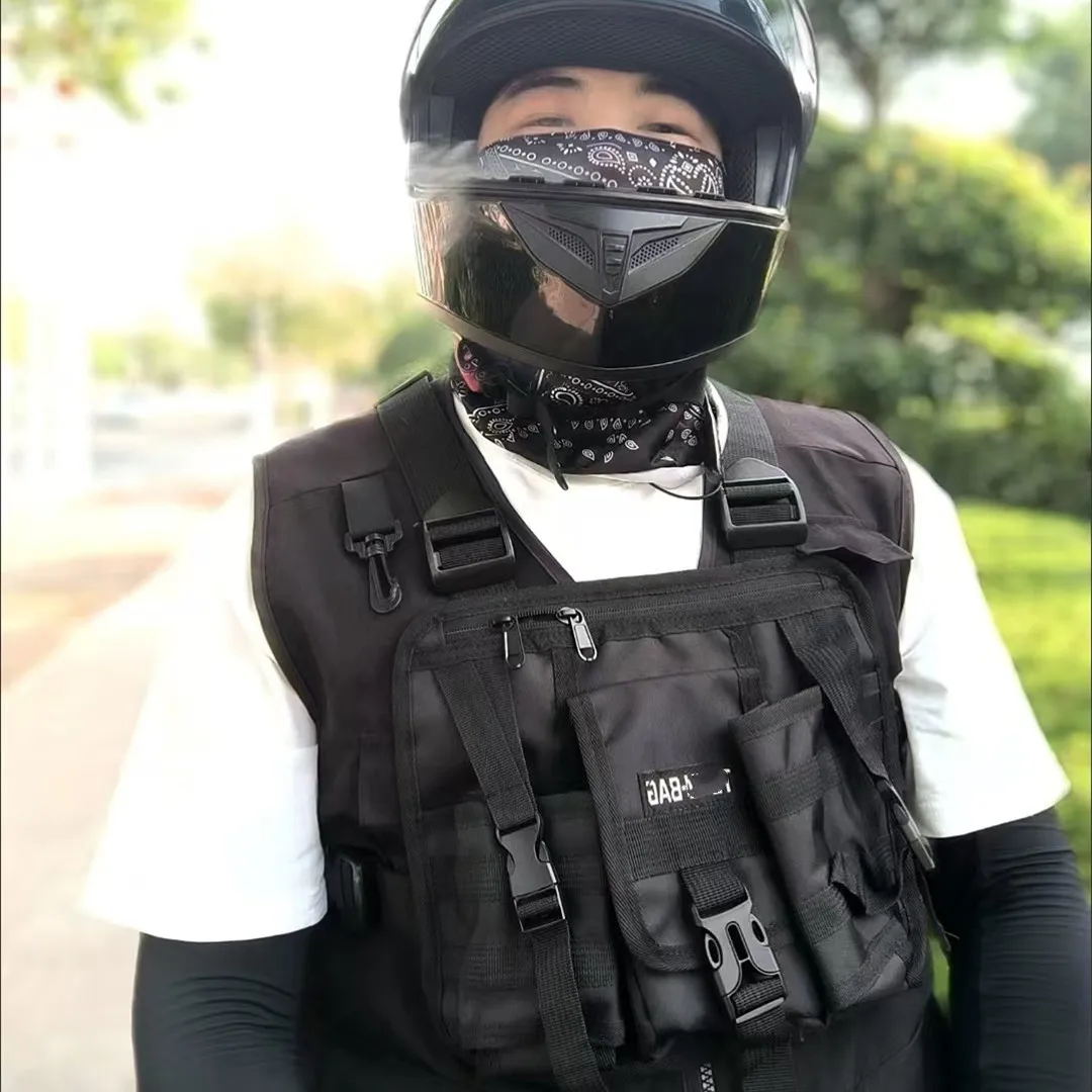 Tactical Bag Fashion Chest Pack For Travel Camping Bike Unisex Security Protection Vest 600D Oxford Multi-Function Waistcoat