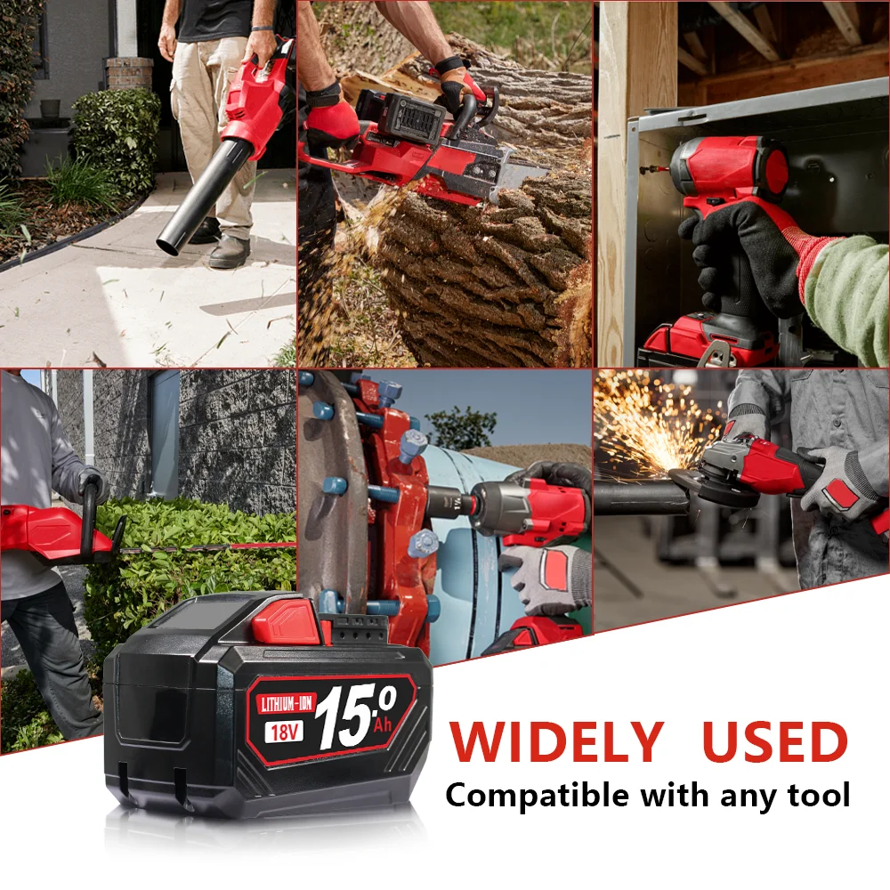 Pro Milwaukee M18 Battery Power Tool Náhradní dobíjecí lithium-iontová baterie pro Milwaukee 18V 9-15Ah 48-11-2460 21700 - náhled 3