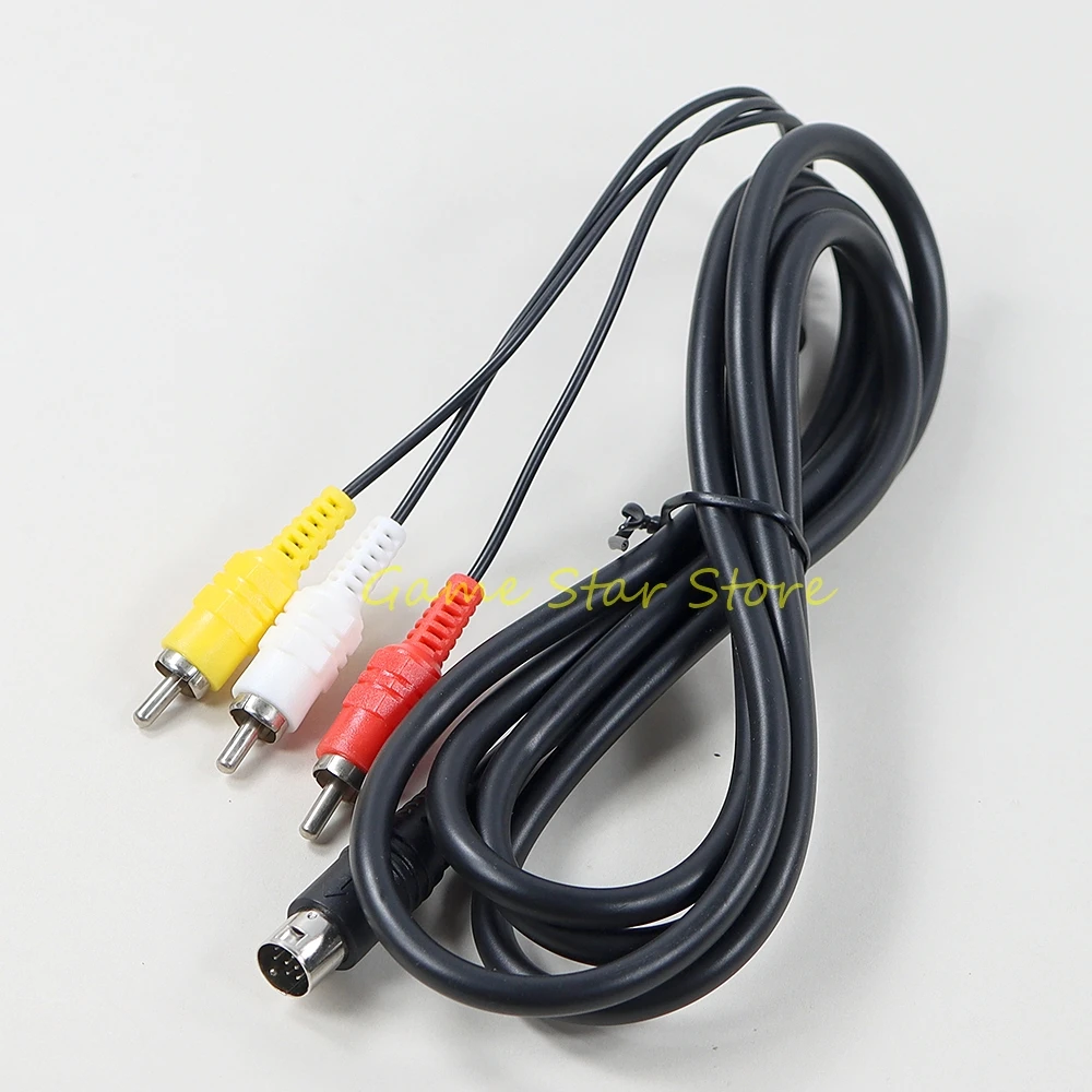 50pcs For Mega Drive 2 3 Genesis 2 3 1.8m AV Audio Video Cable for SEGA Mega Drive 1 Genesis 1 Connection Cord Wire