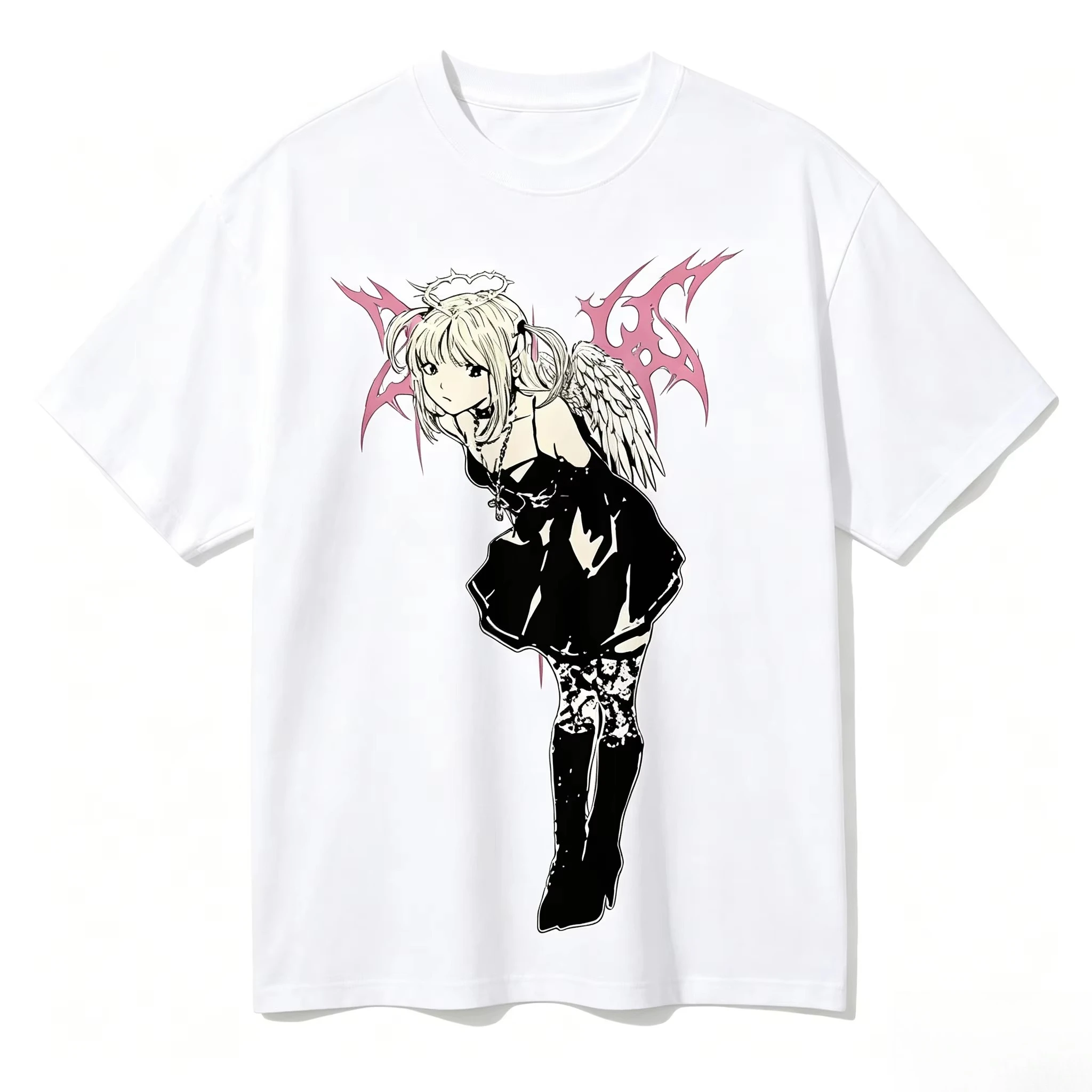 Death Note Anime Graphic Washed Cotton T‑shirt Unisex Personality Oversized Short Sleeve Harajuku Streetwear Casual Tops