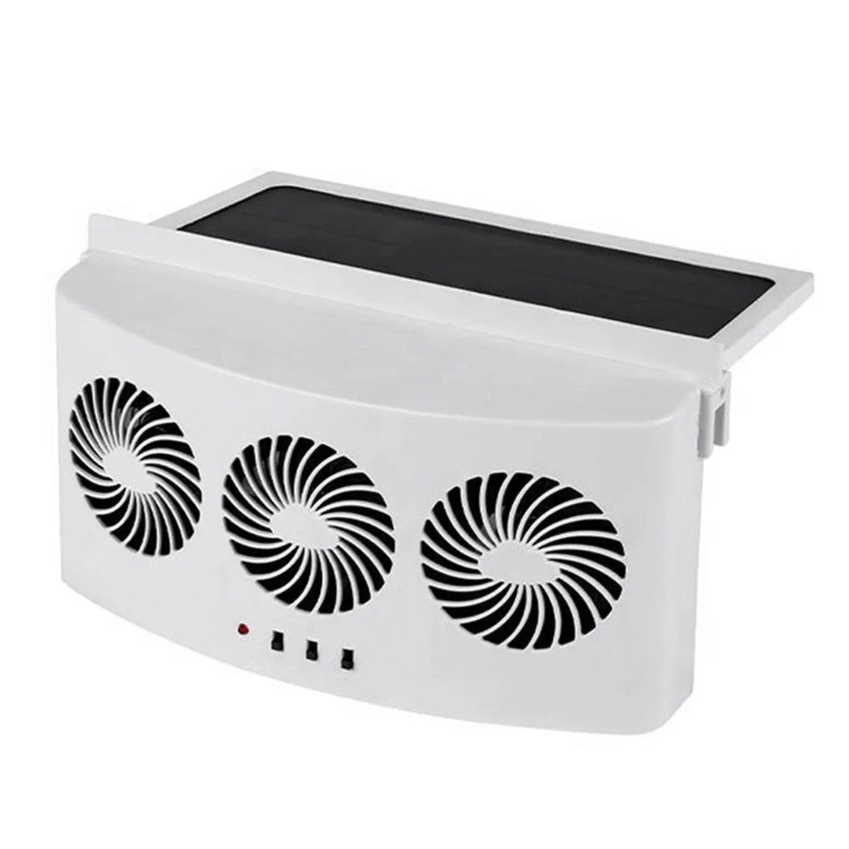 Solar Powered Car Fan Car Auto Cool Cooling System Radiator Fan Cooling Fan Energy Saving Car Cooler Fan-White