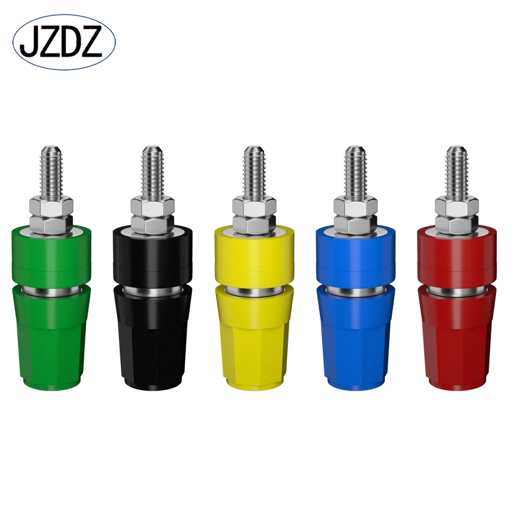 JZDZ 5 sztuk 4MM gniazdo bananowe zacisk nakrętka bananowe złącze Jack złącza elektrycznego Terminal DIY części J.50010