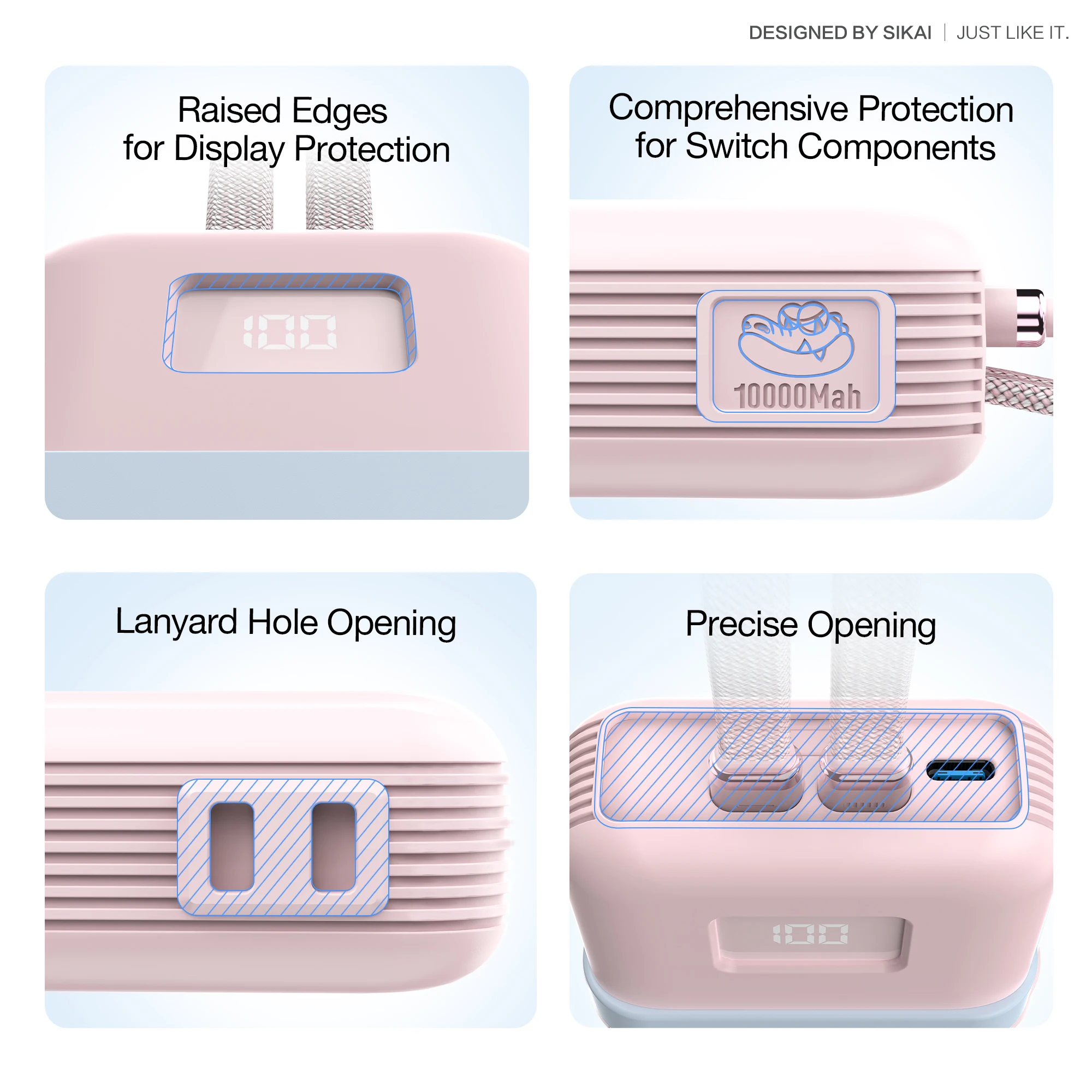 حافظة من السيليكون لـ Anker 10,000mAh 30W/10,000mAh 35W /20,000mAh 30W /20,000mAh 35W Power Bank حافظة واقية مضادة للصدمات