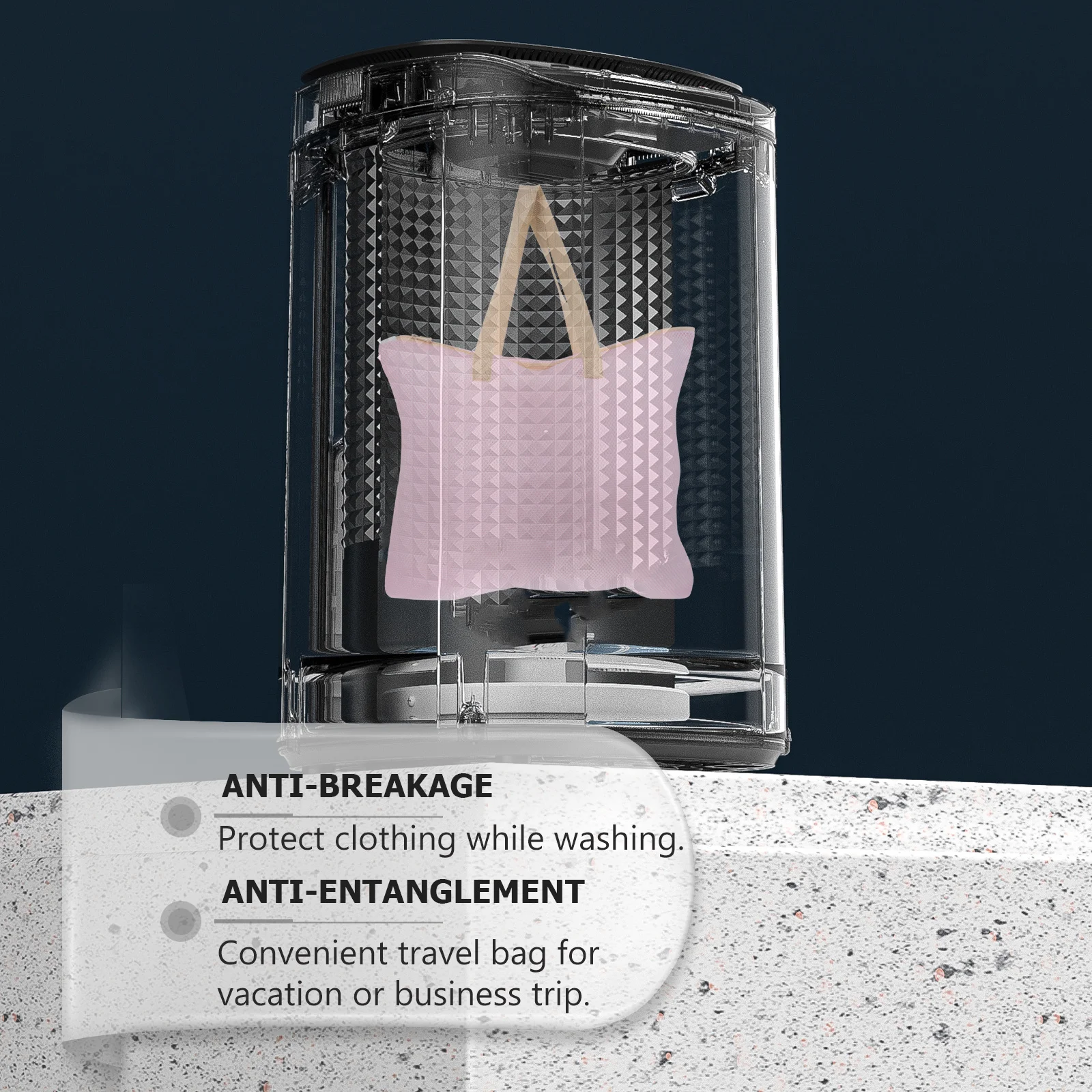 حقيبة غسيل شبكية بمقبض بسحاب للملابس الرقيقة ومنظم الغسالة وحمالات الصدر المنفصلة والملابس الداخلية والجوارب والتخزين والسفر