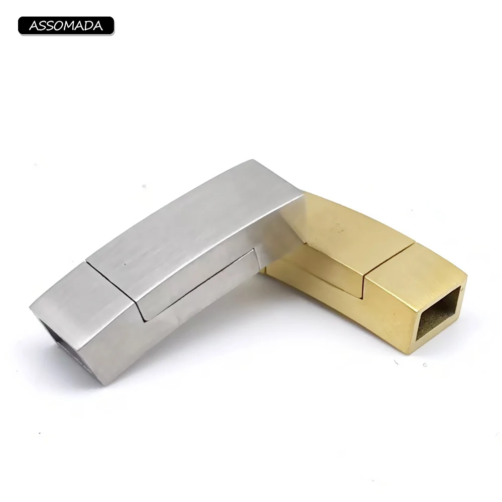 5.8Mm X 3Mm Rvs Magnetische Sluitingen Connector Gesp Handgemaakte Lederen Koord Gesp Sluitingen Armband Diy Sieraden Maken