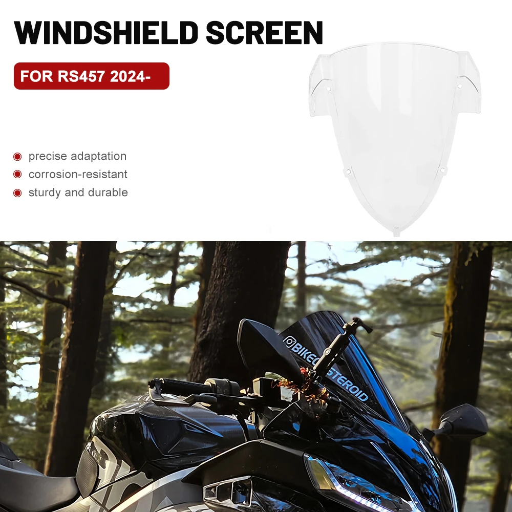 Windshield, spoiler, protective cover, off-road motorcycle accessory for Aprilia RS 457 2024 and 2025 motorcycles.