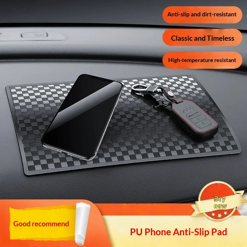 

Коврик-держатель для телефона из ПУ кожи для приборной панели автомобиля, термостойкий, нескользящий, с подставкой