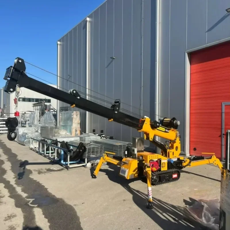 Construction Equipment Telescopic Boom 8 Ton Spider Mobile Crawler Crane Mini Hydraulic Engine Motor Pump Gearbox Bearing ISO CE