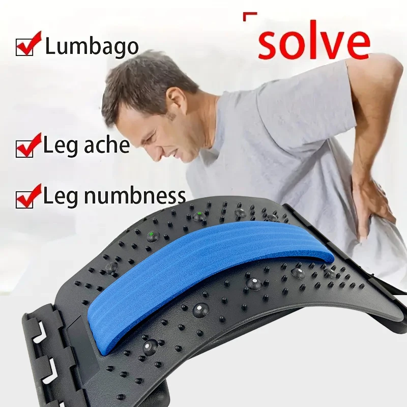 

Adjustable Lumbar and Neck Massage Stretcher Back and Lumbar Support Device Home and Office Neck Fitness and Relaxation Device