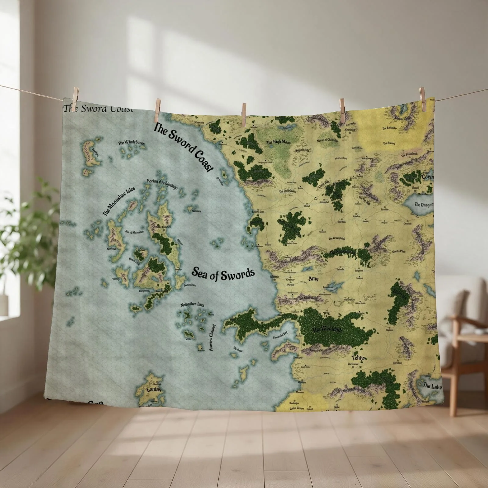 The Sword Coast Throw Blanket couch cozy soft plush fuzzy picnic outdoor blanket