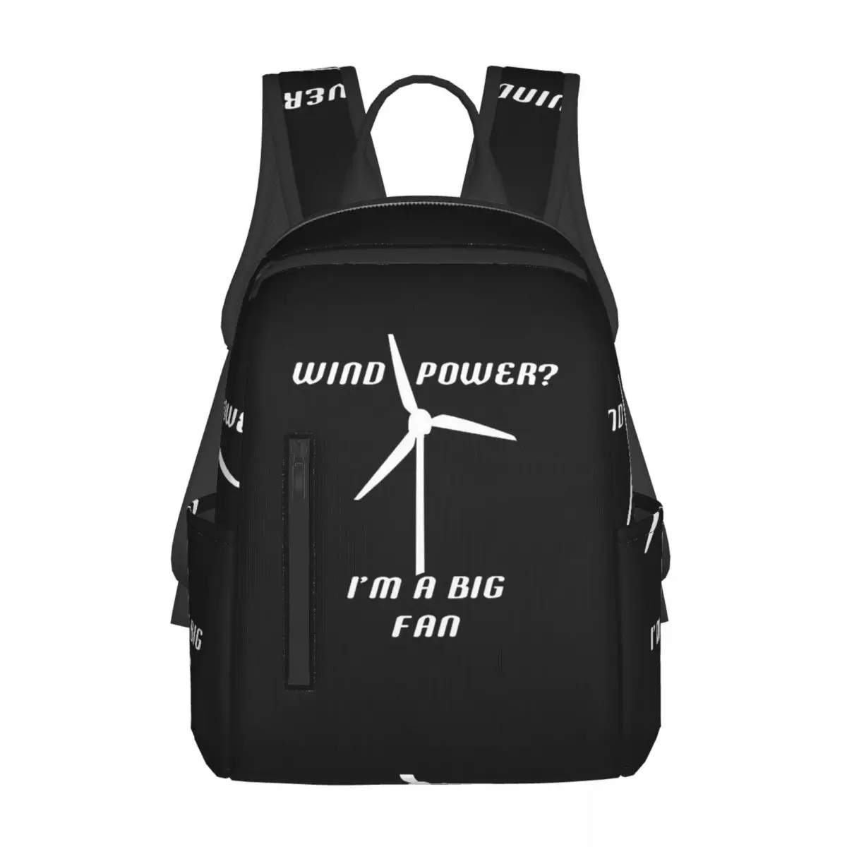

Wind Power I'm A Big Fan - Wind Generator Backpack Daypack Children BookBag School Bag Shoulder Bags for Men Women