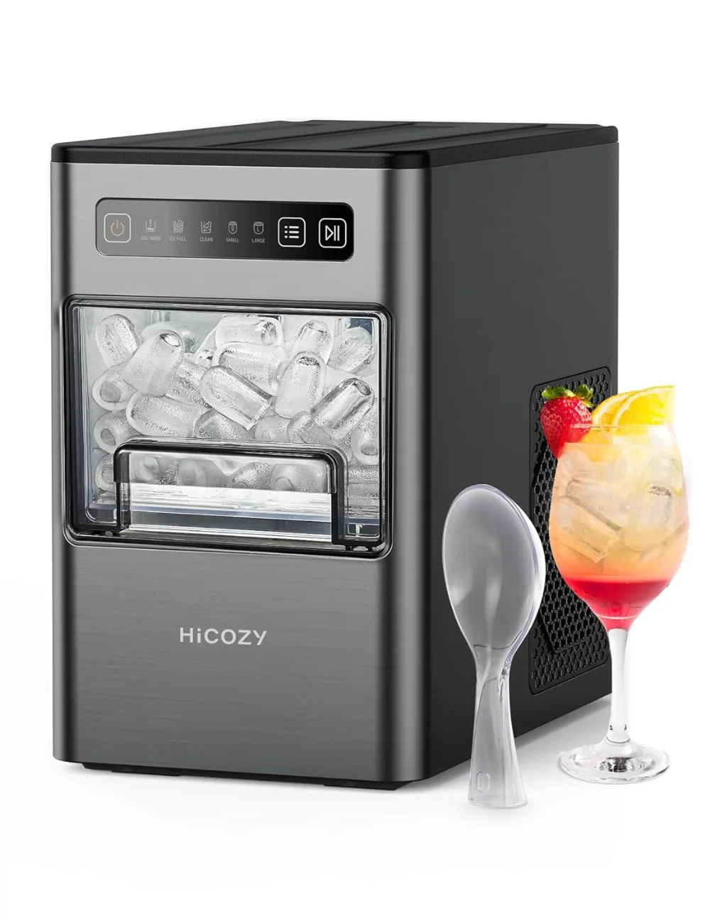 Ice Maker Countertop,Ice in 6 Mins, 24 Lbs/Day, Portable & Compact Gift W/  Self-Cleaning,for Cabinet/Kitchen/Office/RV/Home Bar