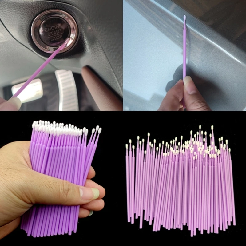 

Multifunctional Car Paint Touch Up Tool Disposable Micro Brush Fine Tips Maintenance Detailing Small Tips Brush 100 Pack 40GF