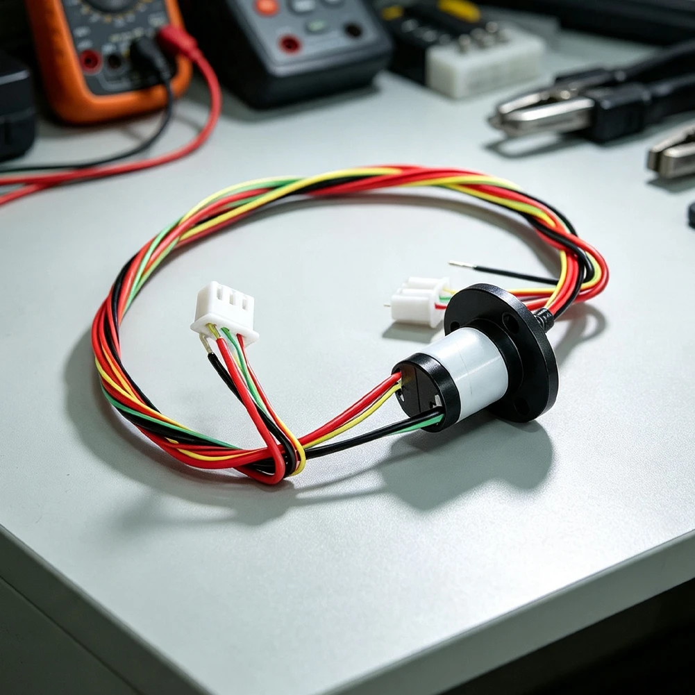 22mm Dual Channel Slip Ring Rated for 2A and 5A Load Capacity Used in For Gimbal Rotation and For Ferris Wheel Installations