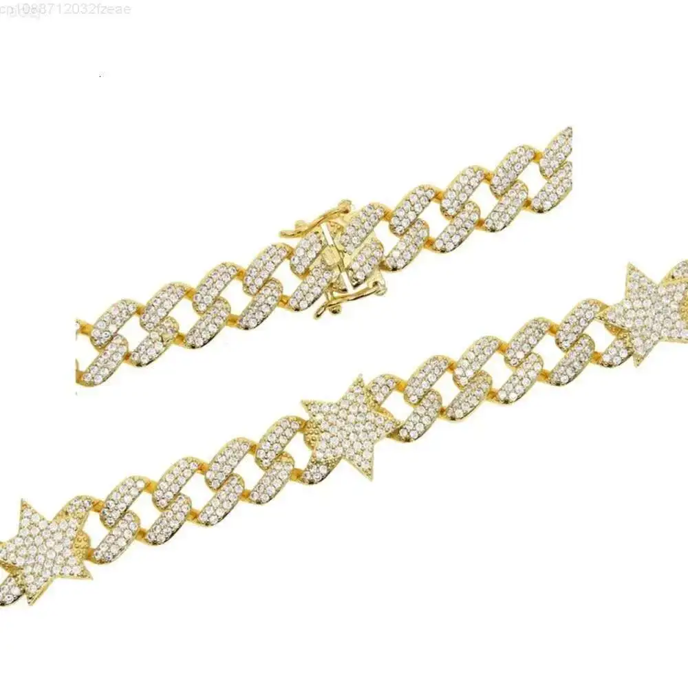 

New Arrival Iced Out Heart Miami Cuban Chain 925 Silver Vvs Moissanite Bracelet for Women Jewelry