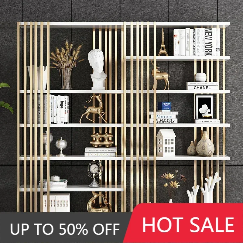 

Organizer Storage Bookcases Shelves Display Cabinet Sideboards Rack Desk Metal Bookcases Standing Libreria Living Room Furniture