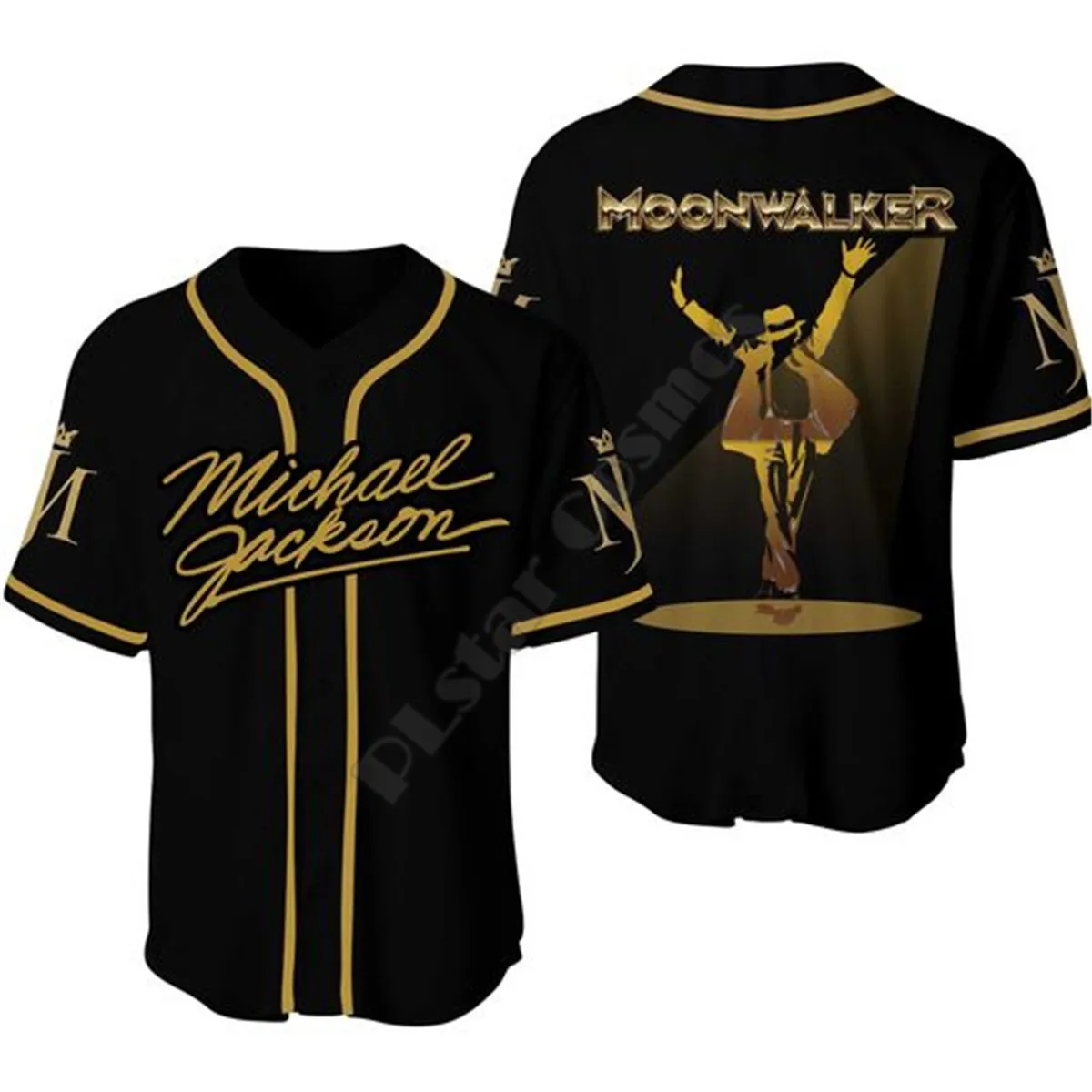 Michael Jackson Moonwalker Baseball Jersey Shirt Baseball Shirt 3D All Over Printed Men\'s Shirt Casual Shirts hip hop Tops