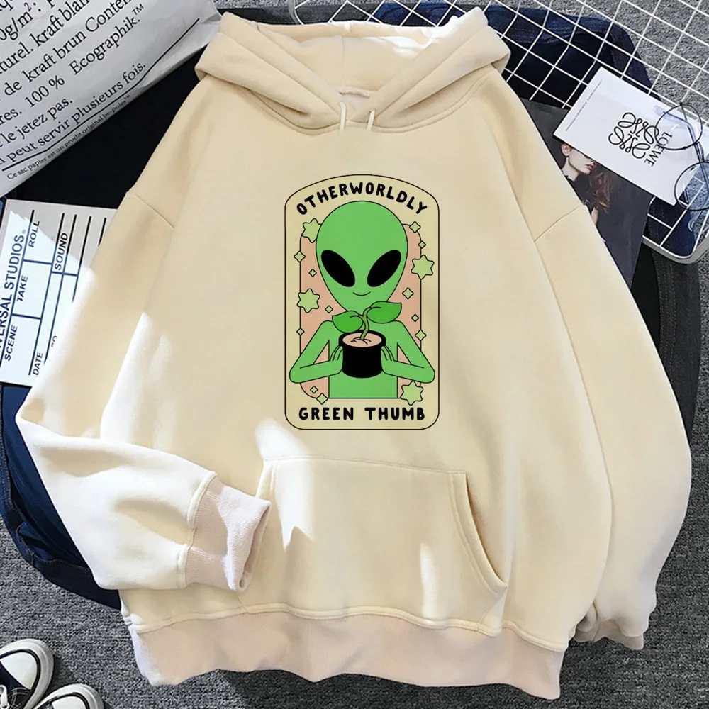 

Psychedelic Alien hoodie designer manga soft fabric patterned streetwear girl sweatshirts funny trendy patterned elegant