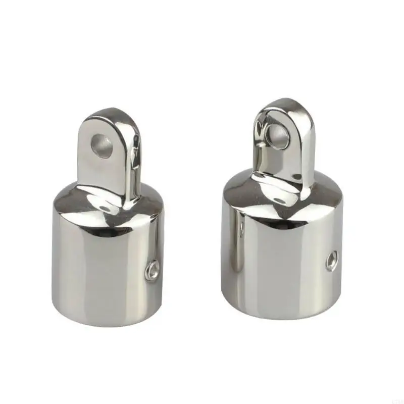 

U75E 2pcs Marine Boat Yacht External Eye End Stainless Steel 316 Pipe Eye End Bimini Top Fitting Hardware Canopy Tube End