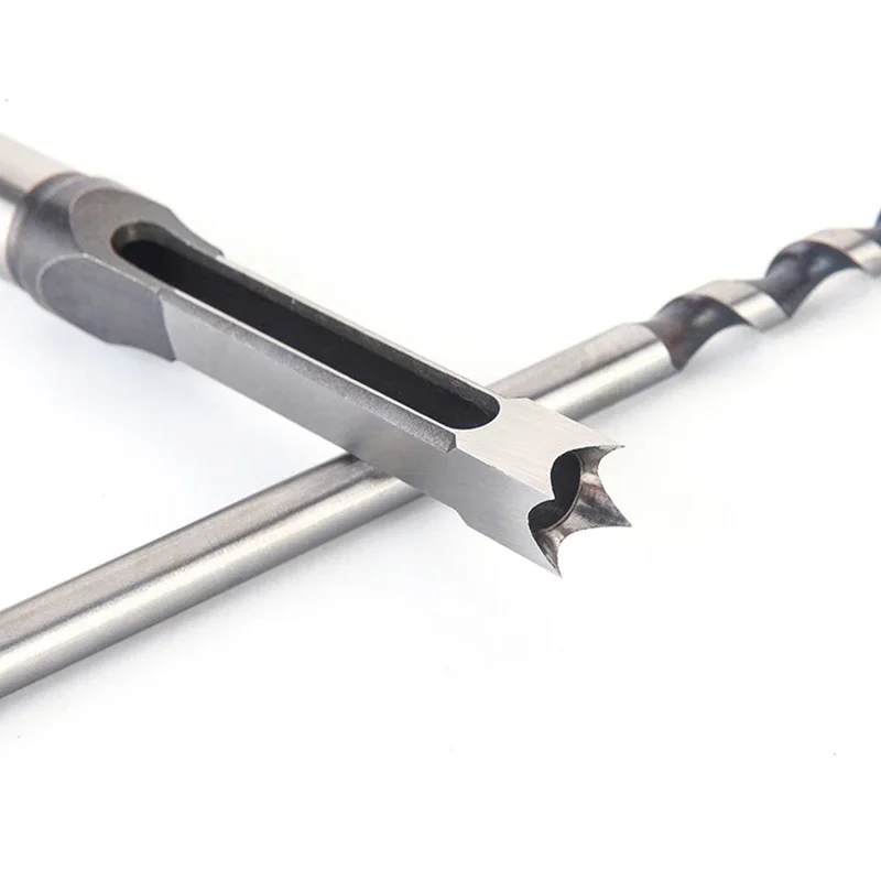 6-16 Mm punta da trapano per legno foro quadrato scalpello da infilare scalpello apri foro lavorazione del legno mortasa scalpello strumento per trapano a foro quadrato